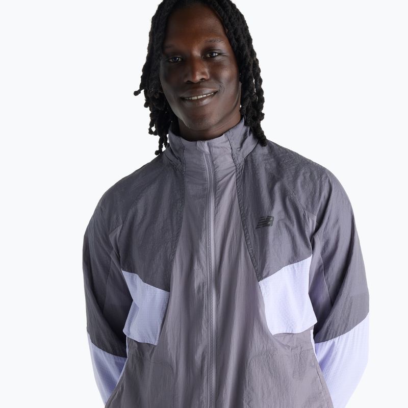 Giacca da corsa da uomo New Balance Reflective RC Jacket off-line grey/smoked violet 4