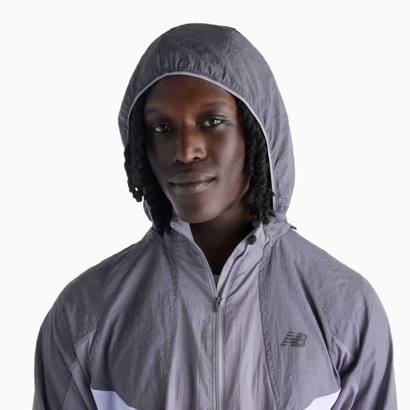 Giacca da corsa da uomo New Balance Reflective RC Jacket off-line grey/smoked violet 5