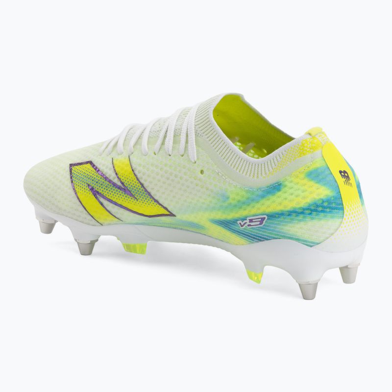 Scarpe da calcio New Balance Furon Elite V9 SG white/alkaline green 3