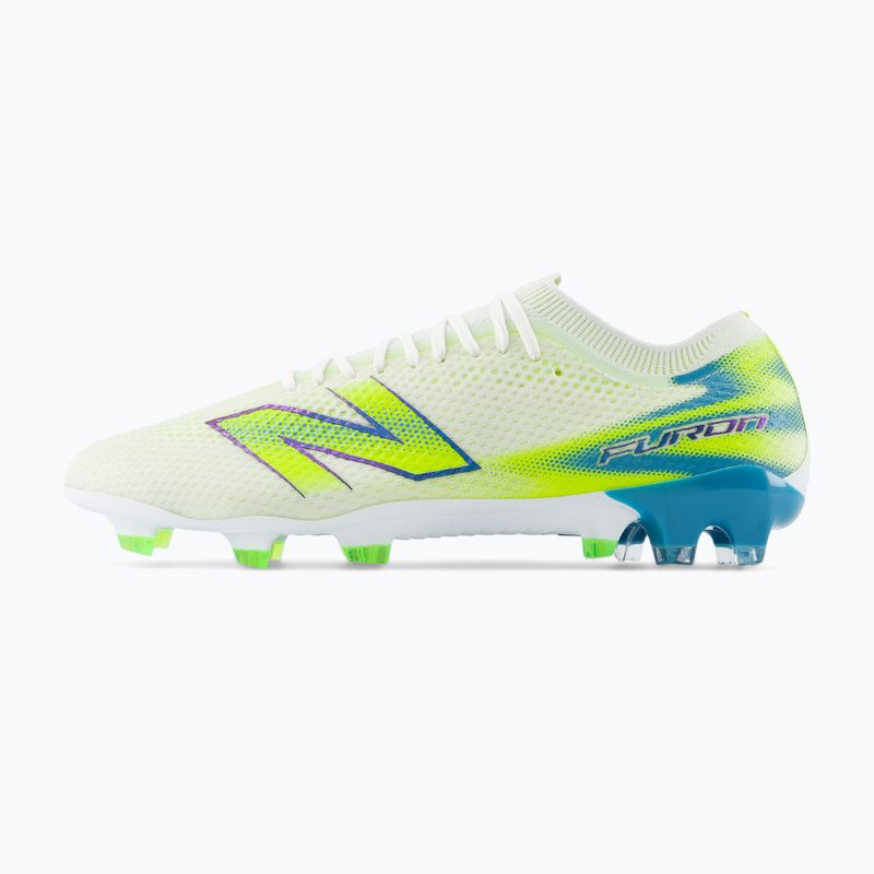 Scarpe da calcio New Balance Furon Pro V9 FG white/alkaline green 3