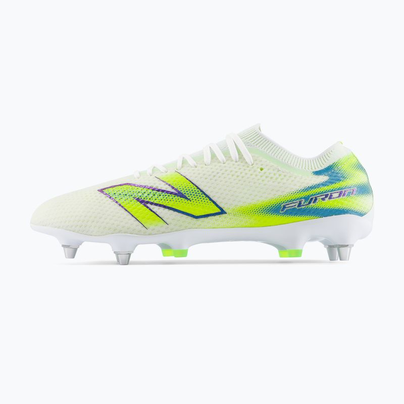 Scarpe da calcio New Balance Furon Pro V9 SG white/alkaline green 3