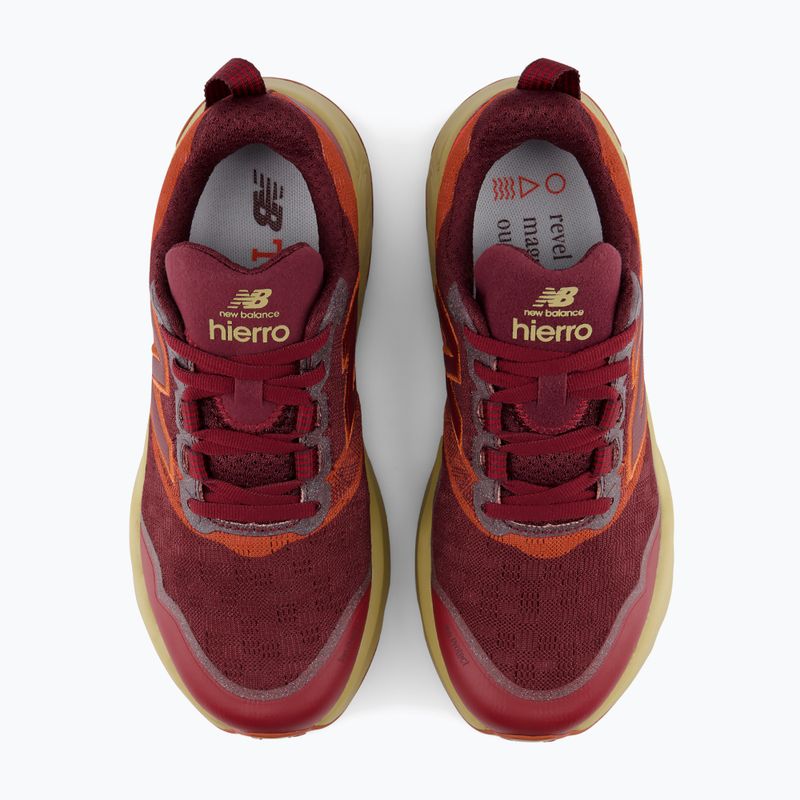 Scarpe da corsa uomo New Balance Fresh Foam X Hierro V9 mulled wine/neo flame 3
