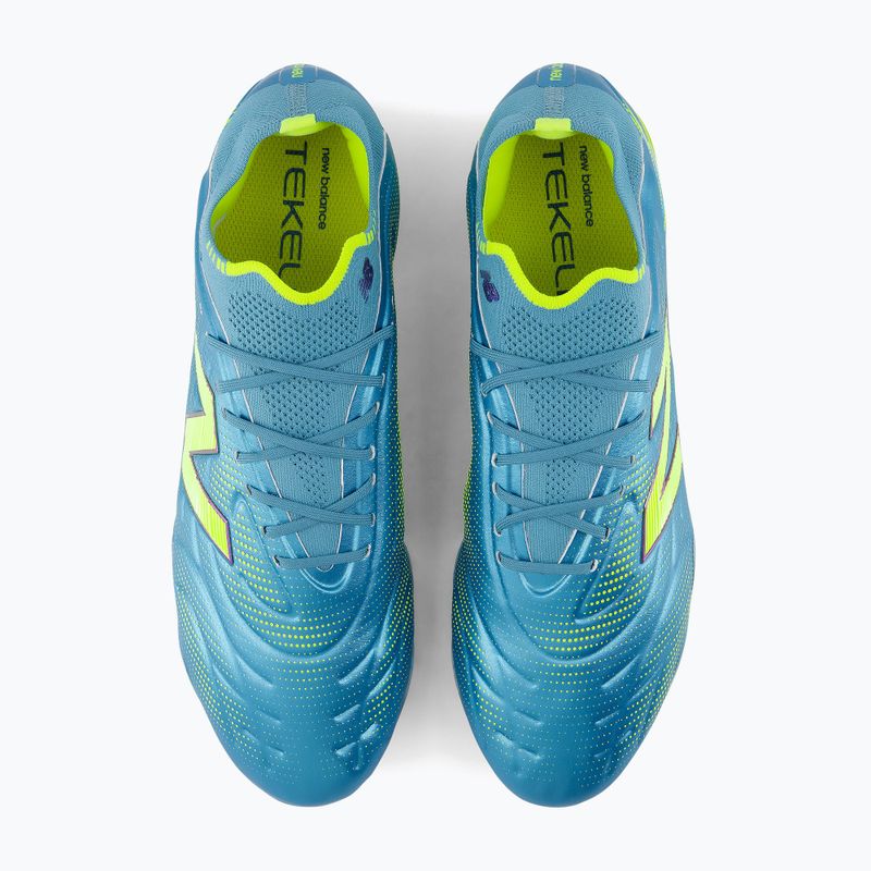 Scarpe da calcio New Balance Tekela Elite Low V5 FG metallic blue/alkaline green/team navy 5