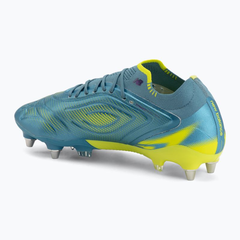 Scarpe da calcio New Balance Tekela Elite Low V5 SG metallic blue/alkaline green/team navy 3
