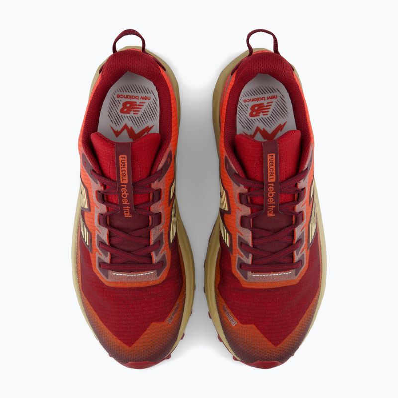 Scarpe da corsa uomo New Balance Rebel Trail V1 maple/neo flame 4