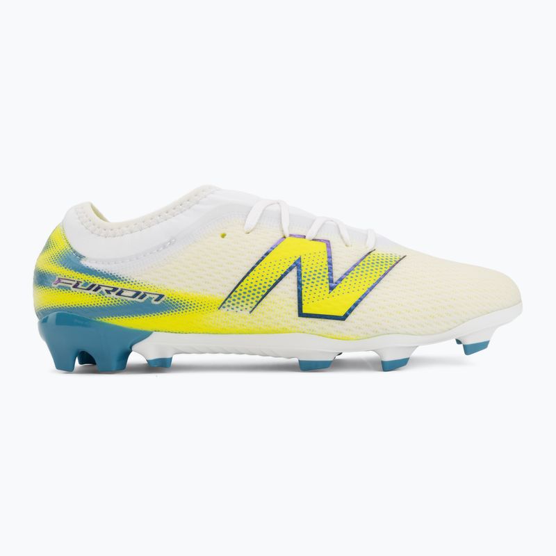 Scarpe da calcio bambino New Balance Furon Team V9 FG white/alkaline green 2
