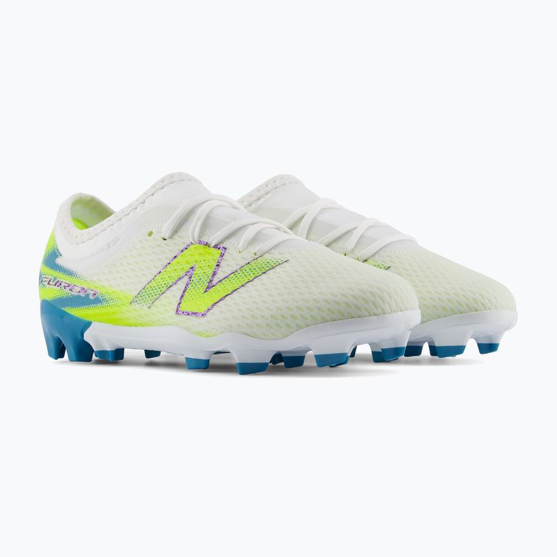 Scarpe da calcio bambino New Balance Furon Team V9 FG white/alkaline green 4