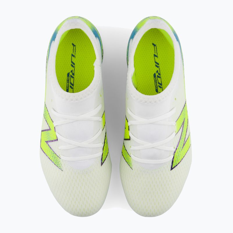 Scarpe da calcio bambino New Balance Furon Team V9 FG white/alkaline green 6