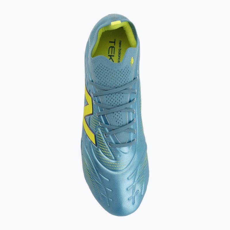 Scarpe da calcio New Balance Tekela Pro Low V5 FG metallic blue/alkaline green/Team Navy 5