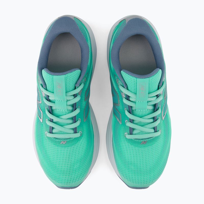 Scarpe da corsa donna New Balance 411's V4 bright mint/zinc blue/silver metallic 5