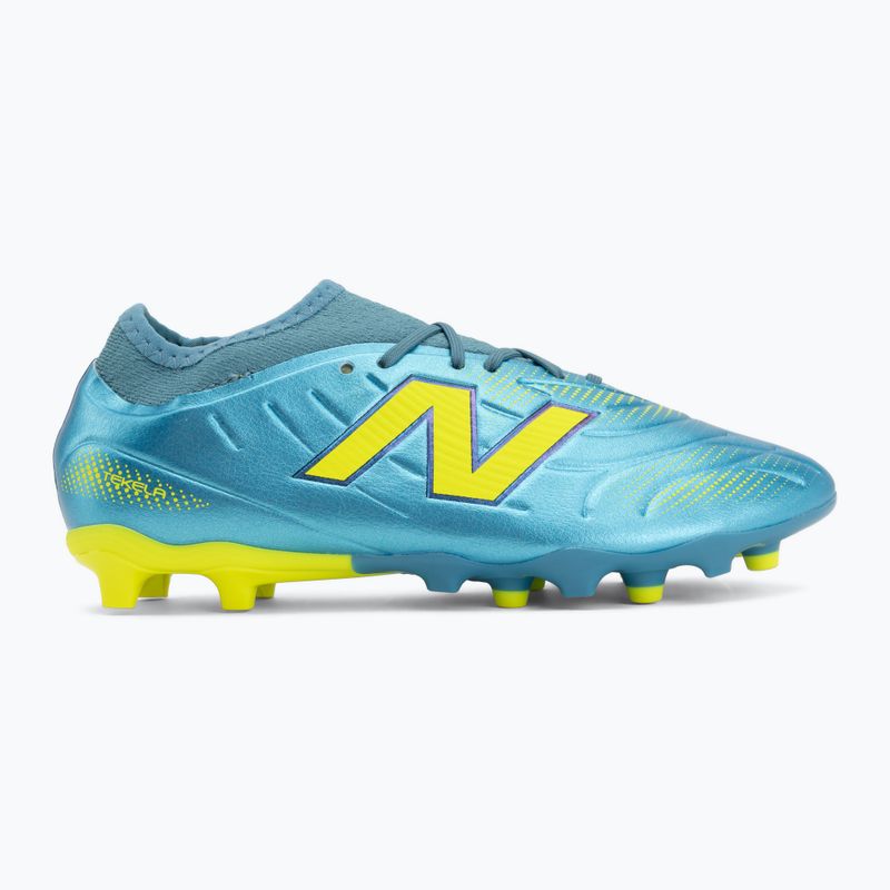 Scarpe da calcio bambino New Balance Tekela Team V5 FG metallic blue/alkaline green 2