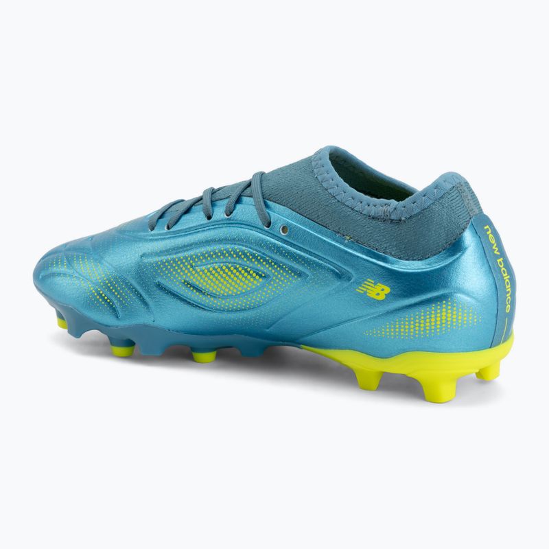 Scarpe da calcio bambino New Balance Tekela Team V5 FG metallic blue/alkaline green 3