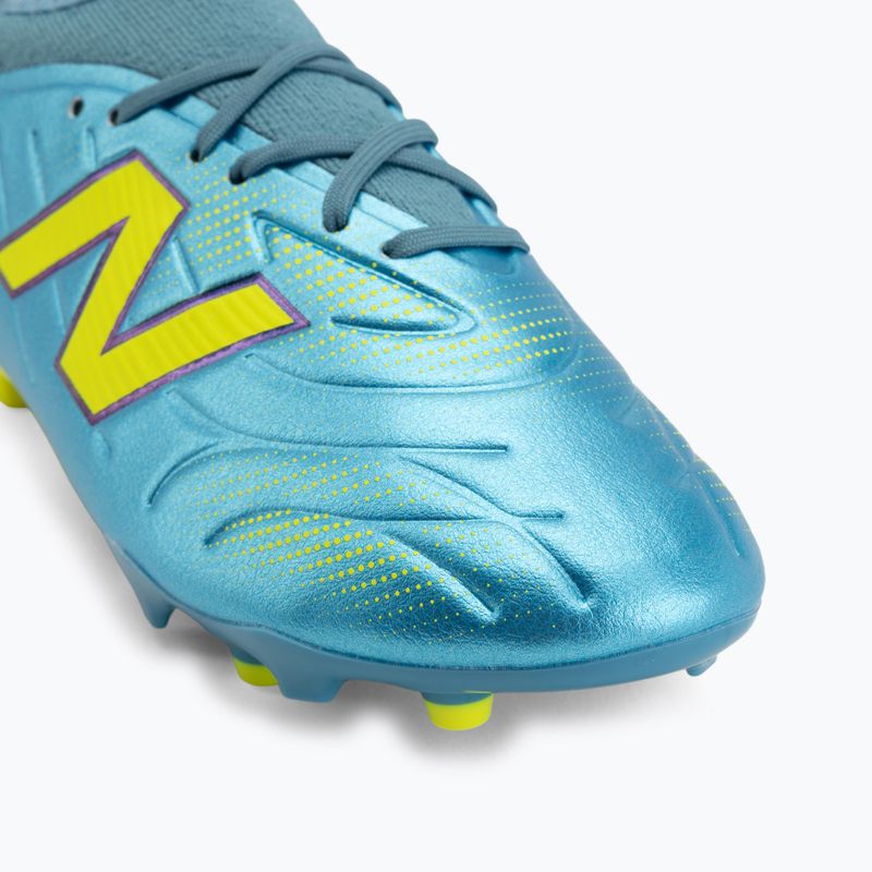 Scarpe da calcio bambino New Balance Tekela Team V5 FG metallic blue/alkaline green 7