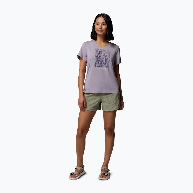 Maglietta da donna Columbia Parsons Point Scoop Tee lavender pearl heather/canopy view 2