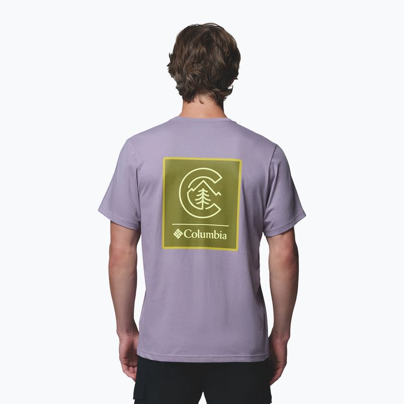 Maglietta da uomo Columbia CSC Basic Logo Back Tee shale purple/linework c badge 2