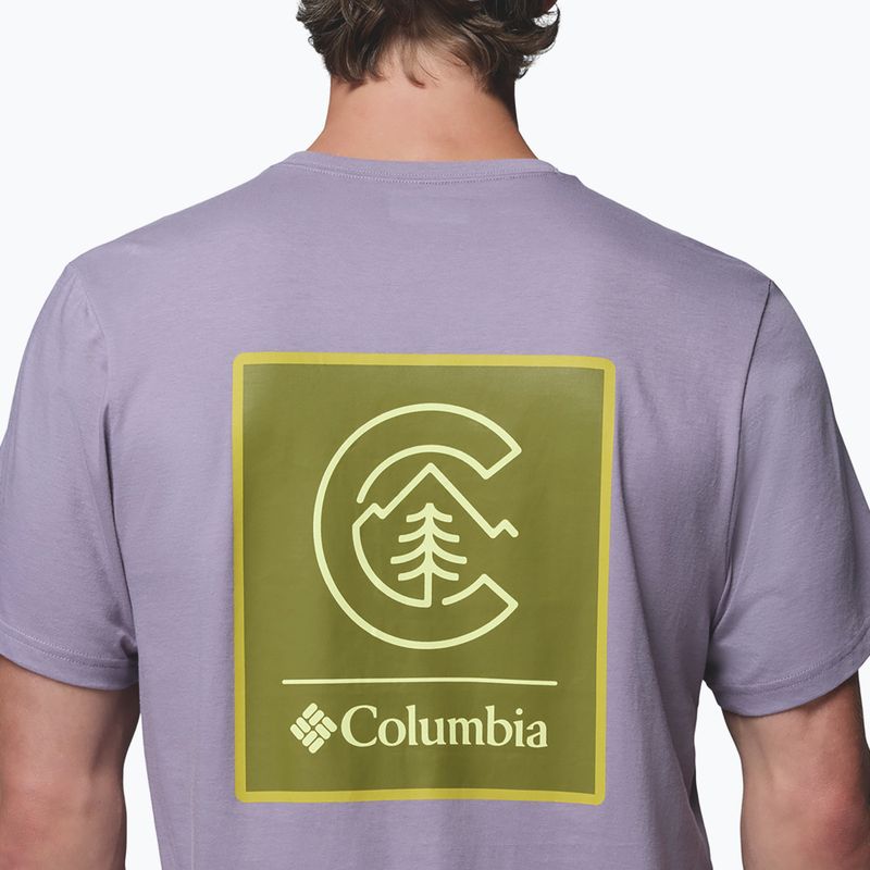 Maglietta da uomo Columbia CSC Basic Logo Back Tee shale purple/linework c badge 6