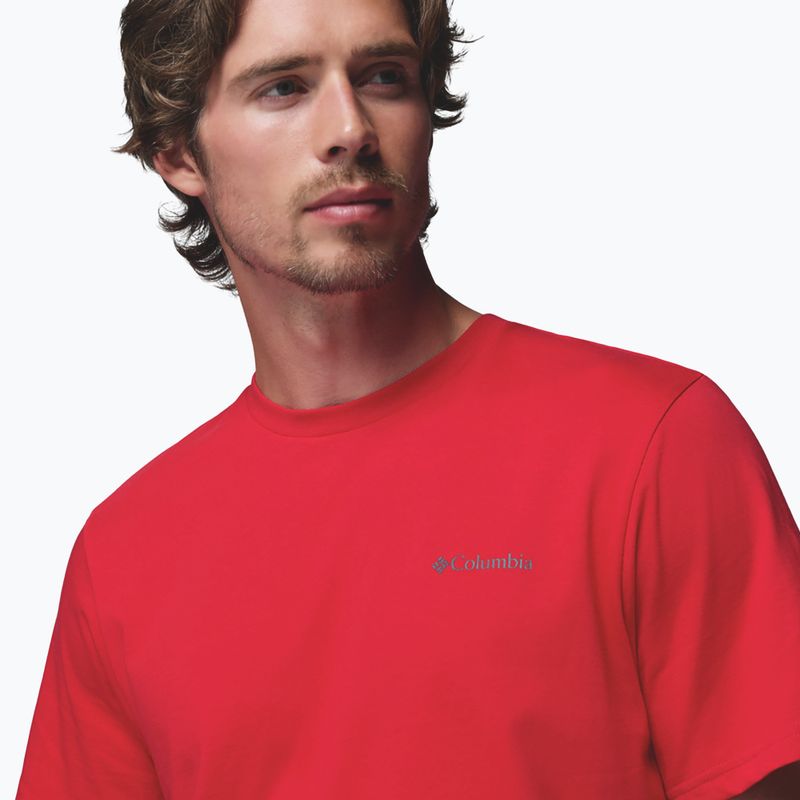 Maglietta da uomo Columbia CSC Basic Logo Back Tee mountain red/linework c badge 4