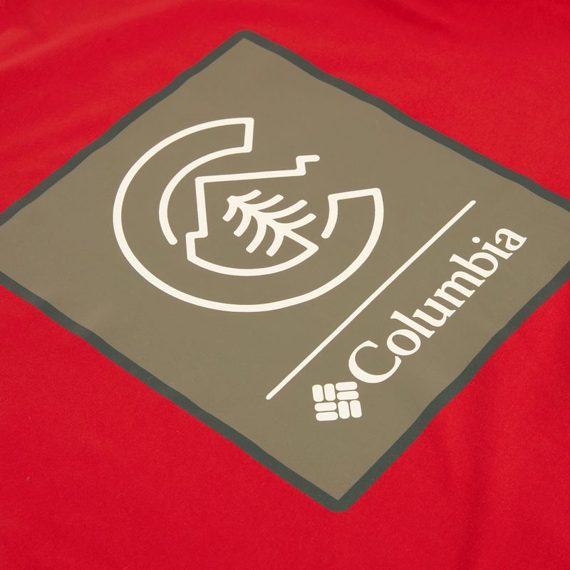 Maglietta da uomo Columbia CSC Basic Logo Back Tee mountain red/linework c badge 4