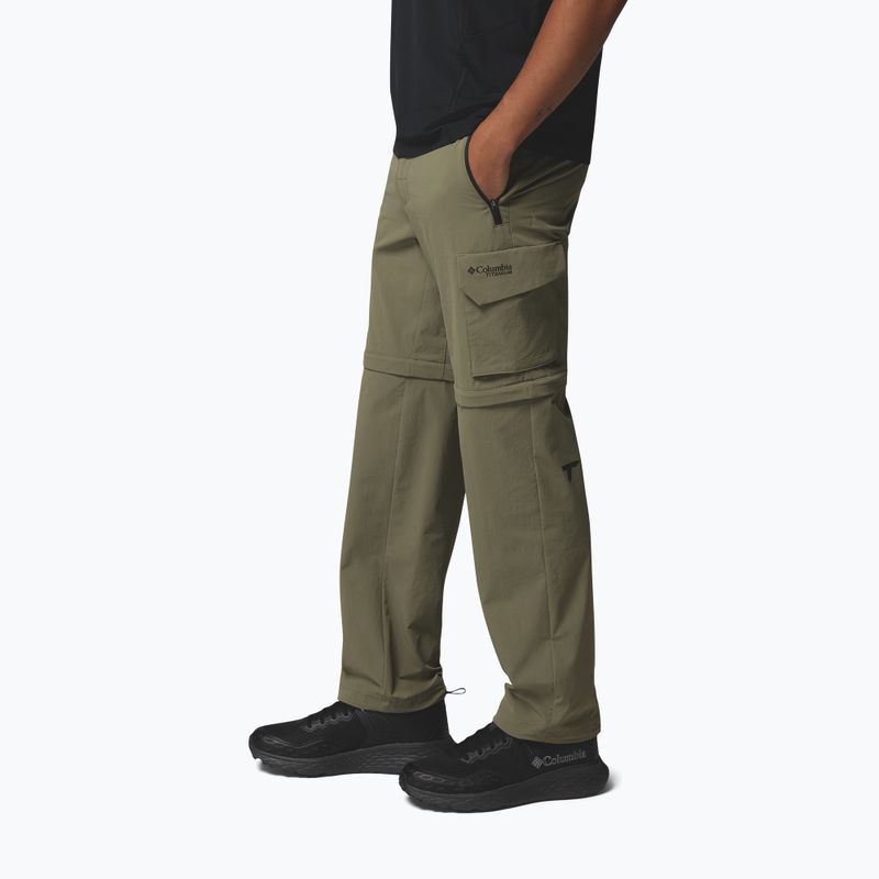 Pantaloni da trekking da uomo Columbia Silver Ridge Elite Convertible stone green 4