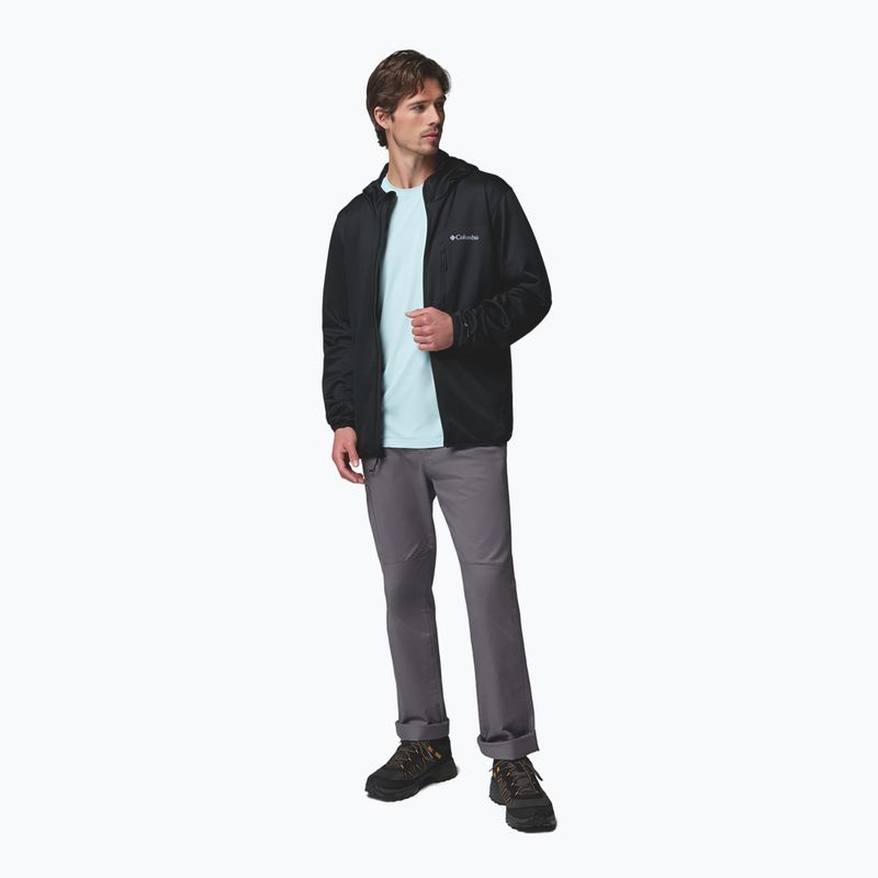 Felpa da trekking da uomo Columbia Tall Heights Hdd Grid Fleece Full Zip black 2
