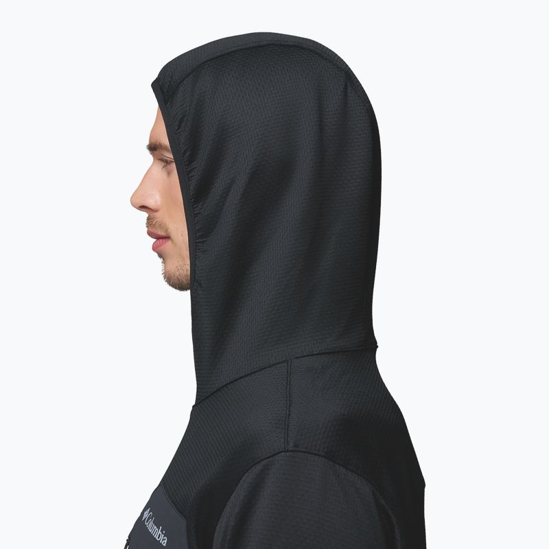 Felpa da trekking da uomo Columbia Tall Heights Hdd Grid Fleece Full Zip black 6