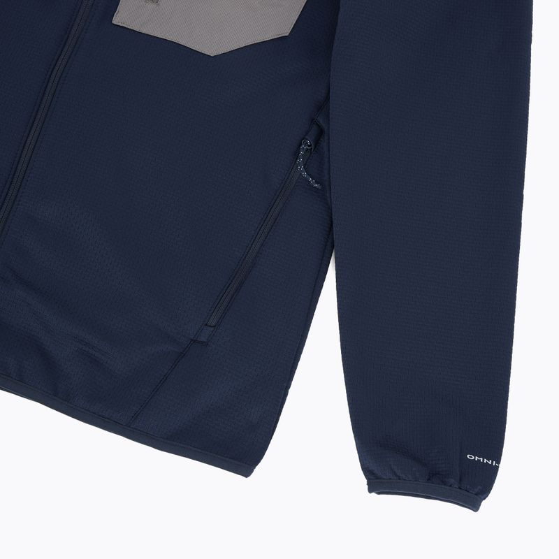 Felpa da trekking da uomo Columbia Tall Heights Hdd Grid Fleece Full Zip collegiate navy/city grey 4