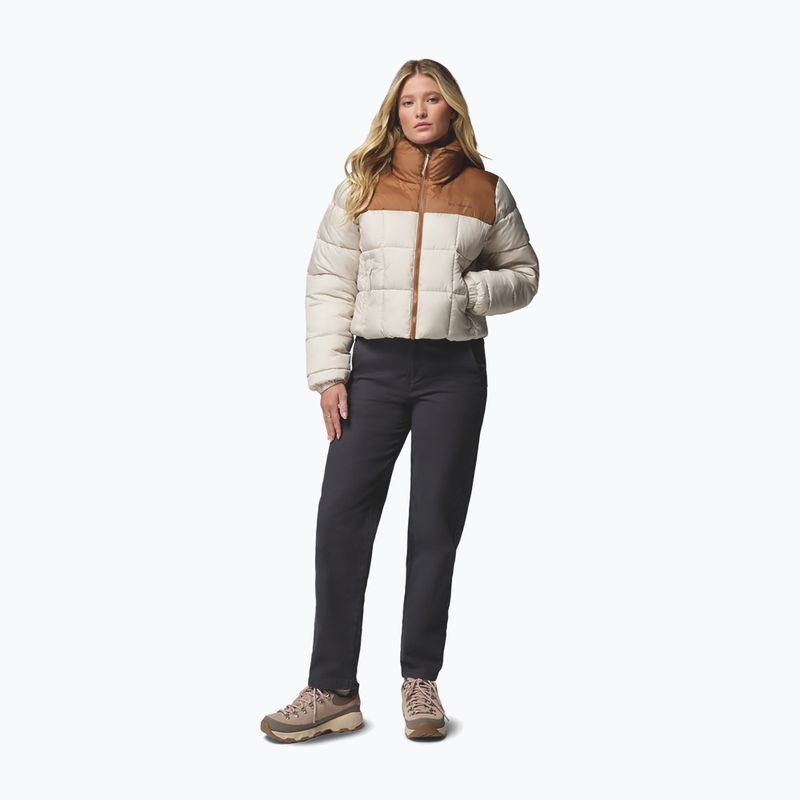 Giacca imbottita da donna Columbia Puffect III Cropped dark stone/camel brown 2