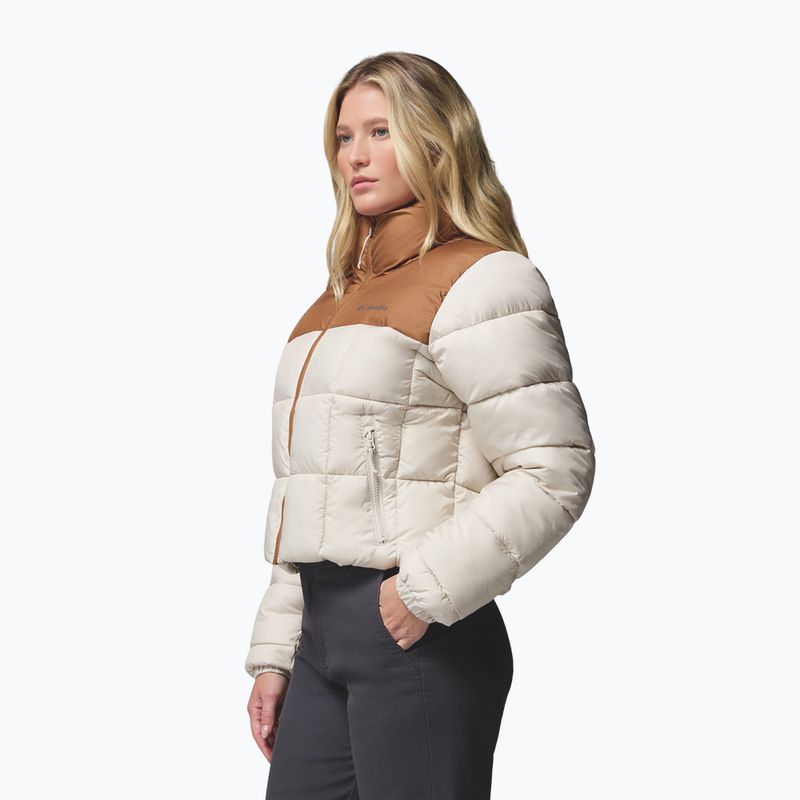 Giacca imbottita da donna Columbia Puffect III Cropped dark stone/camel brown 5