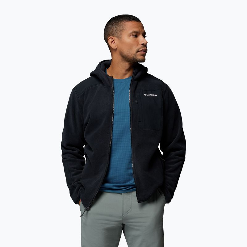 Pile uomo Columbia Pacific Arch 200 Hooded FZ Fleece Black 5