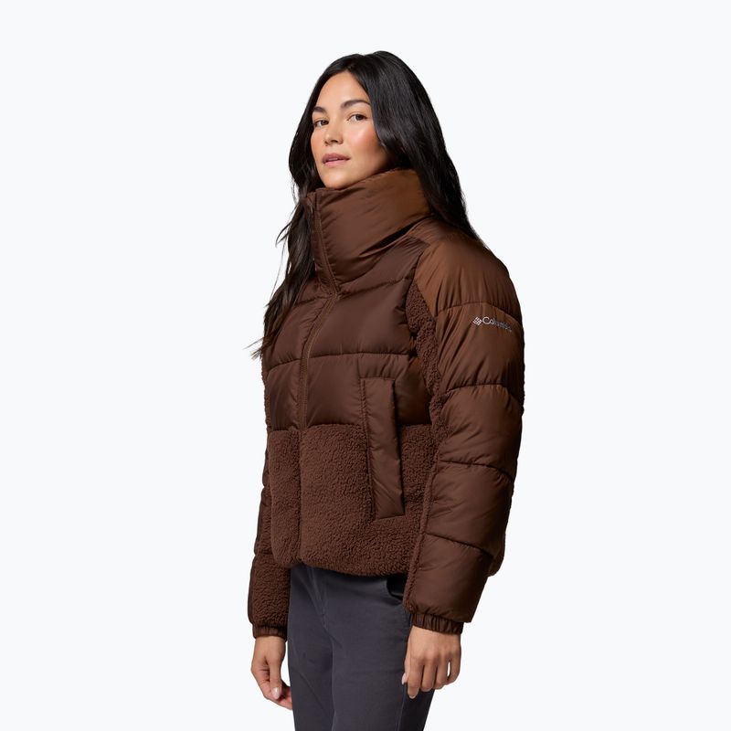 Giacca ibrida donna Columbia Leadbetter Point II Sherpa Hybrid tobacco 4