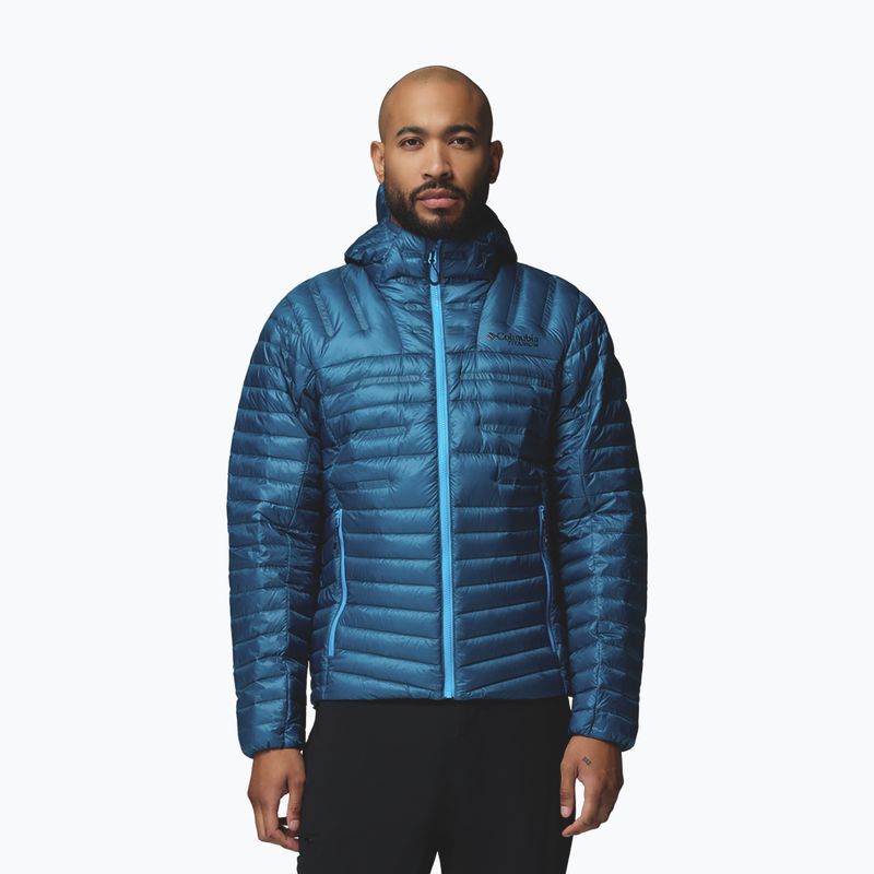 Piumino uomo Columbia Endevour Mountain Down Hooded phoenix blue