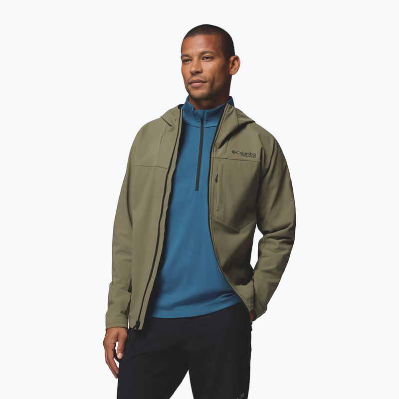 Giacca softshell da uomo Columbia Tennen Mountain Hooded Softshell stone green 4