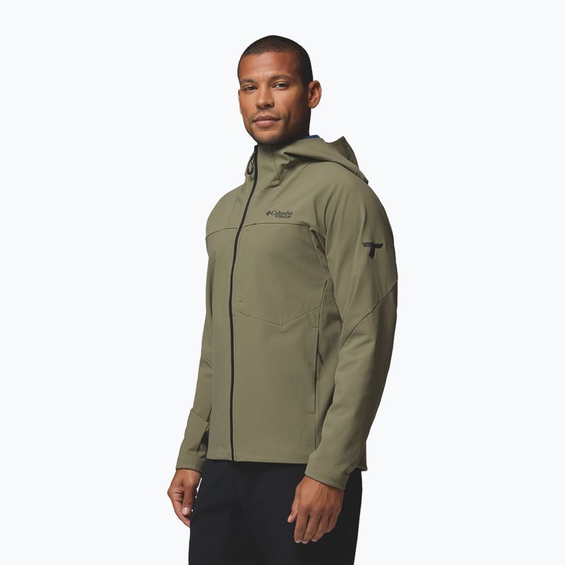 Giacca softshell da uomo Columbia Tennen Mountain Hooded Softshell stone green 5