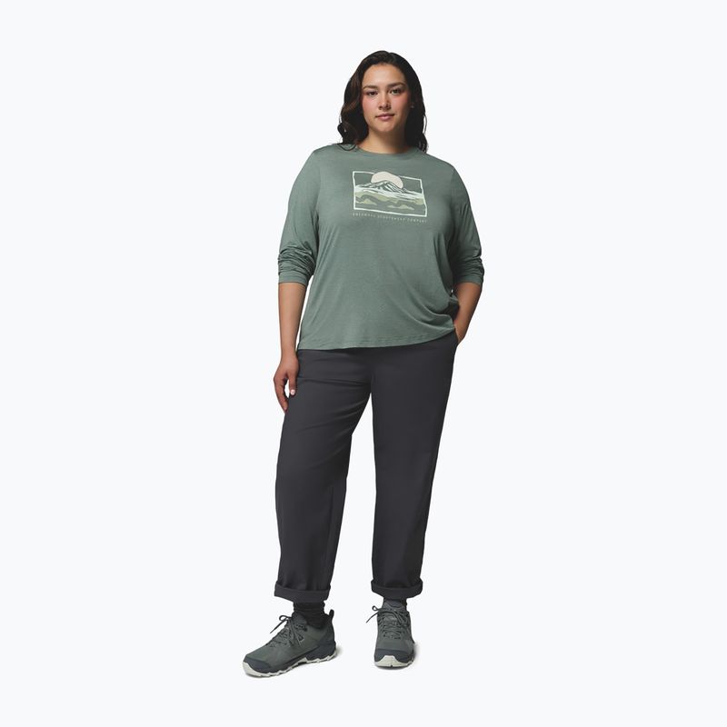 Longsleeve da donna Columbia Parsons Point LS Graphic Tee sedona sage heather/all terrain 2