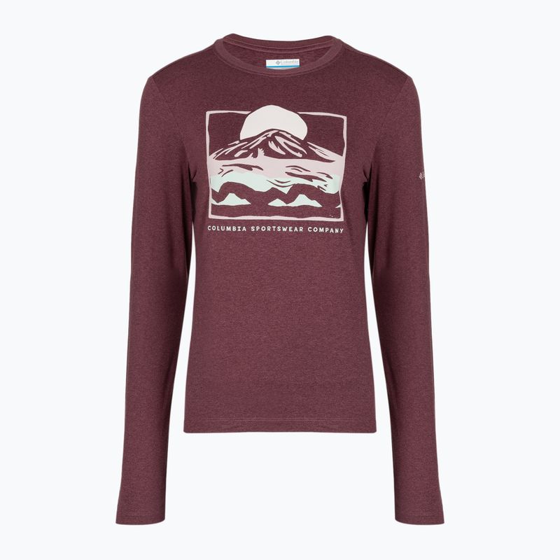 Longsleeve da donna Columbia Parsons Point LS Graphic Tee antique mauve heather/all terrain 6