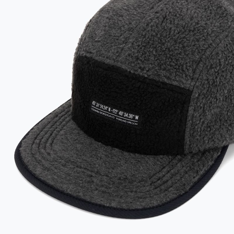 Cappellino con visiera Columbia Creek Side Thermal 5 Panel charcoal heather fleece/black ripstop 3