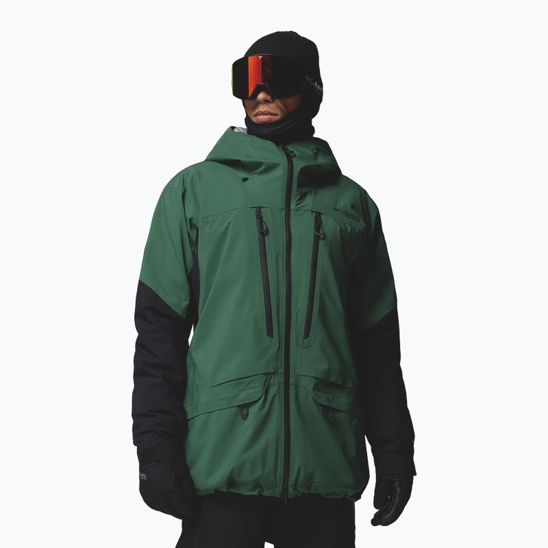 Giacca da sci da uomo Columbia Platinum Peak Insulated rain forest/black