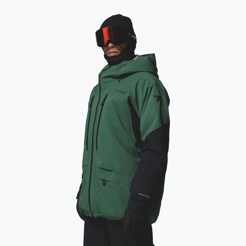Giacca da sci da uomo Columbia Platinum Peak Insulated rain forest/black 4