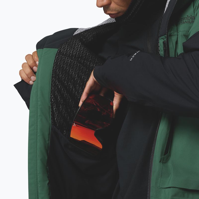 Giacca da sci da uomo Columbia Platinum Peak Insulated rain forest/black 16