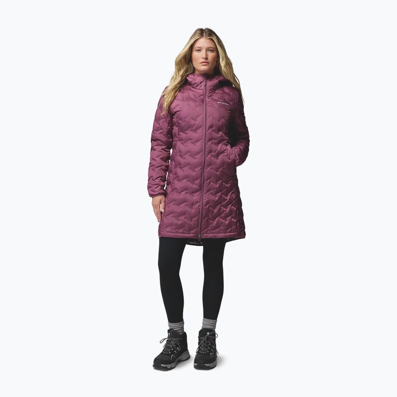 Piumino donna Columbia Delta Ridge II Long Down antique mauve 2