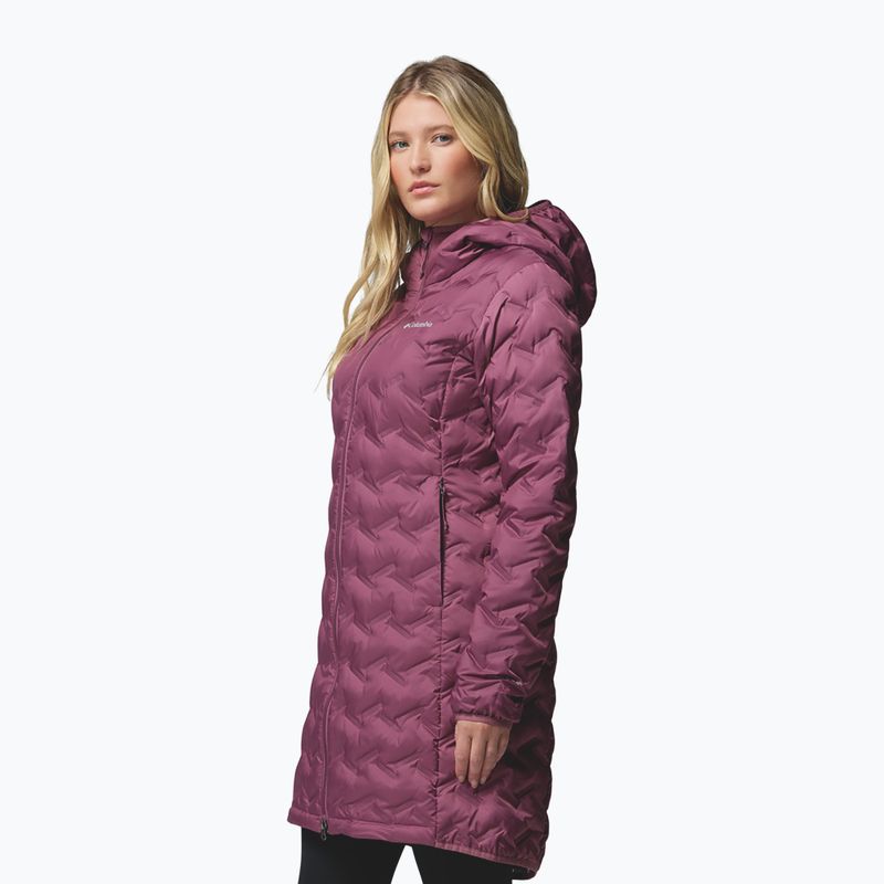 Piumino donna Columbia Delta Ridge II Long Down antique mauve 5