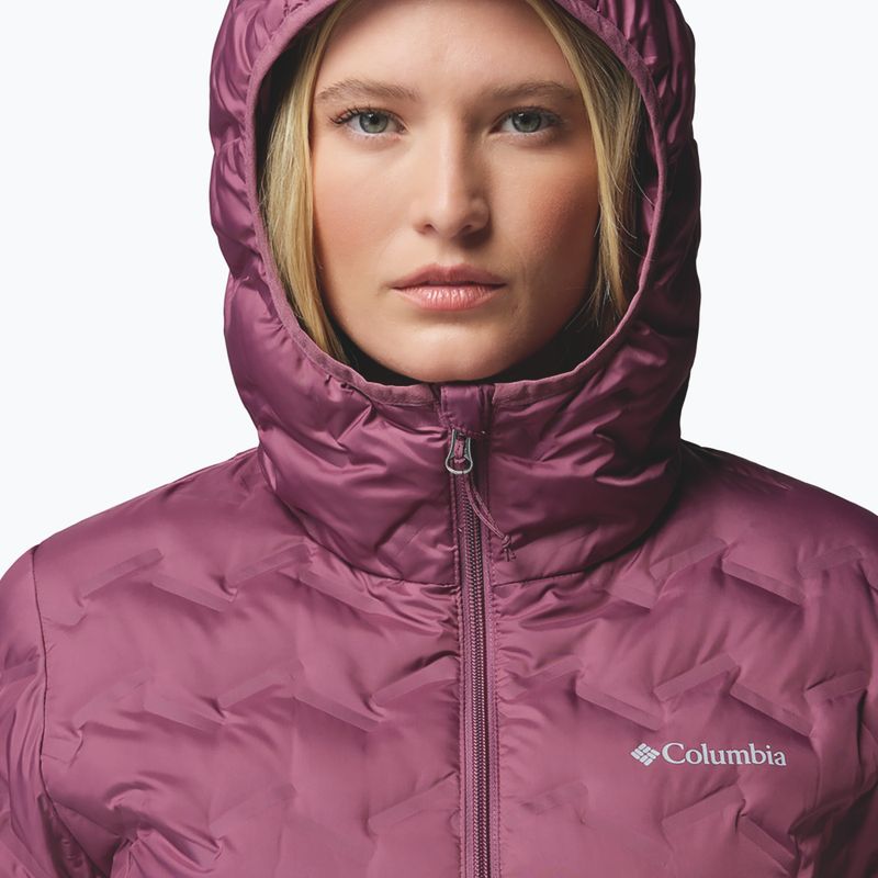 Piumino donna Columbia Delta Ridge II Long Down antique mauve 6