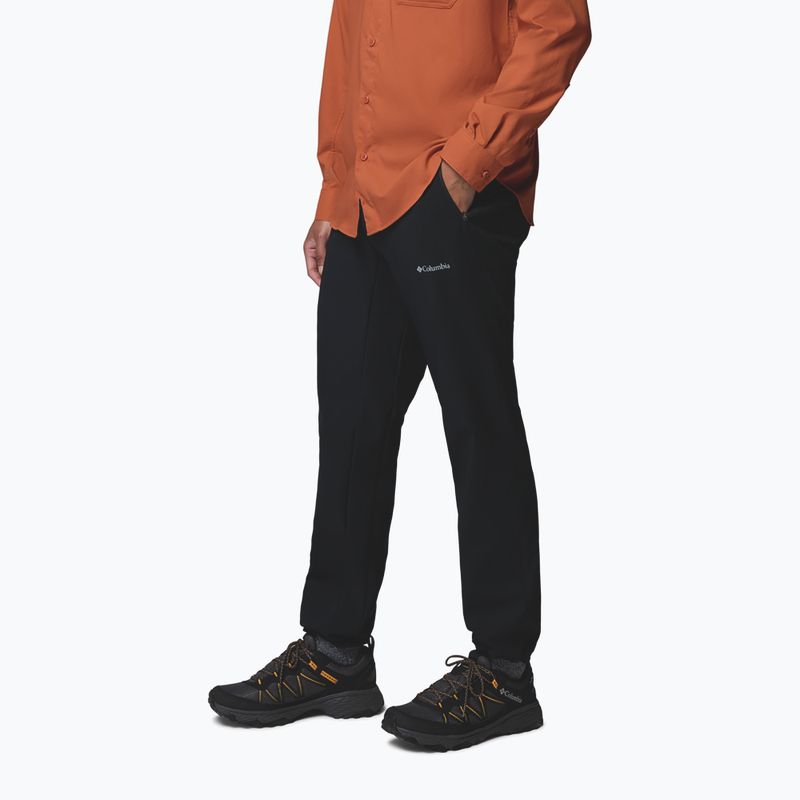 Pantaloni da trekking da uomo Columbia Essential Hike™ Brushed Back black 4