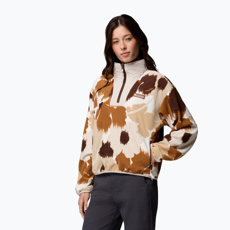 Pile donna Columbia Sequoia Grove II Printed Half Zip camel brown ikatbloom 4