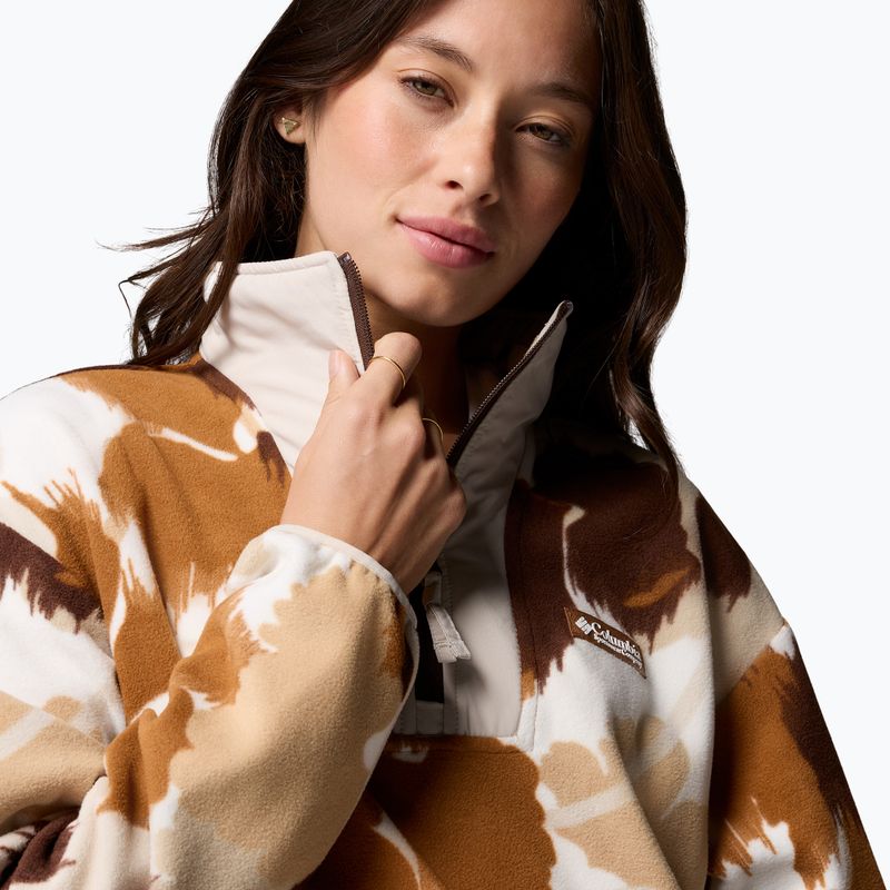 Pile donna Columbia Sequoia Grove II Printed Half Zip camel brown ikatbloom 5