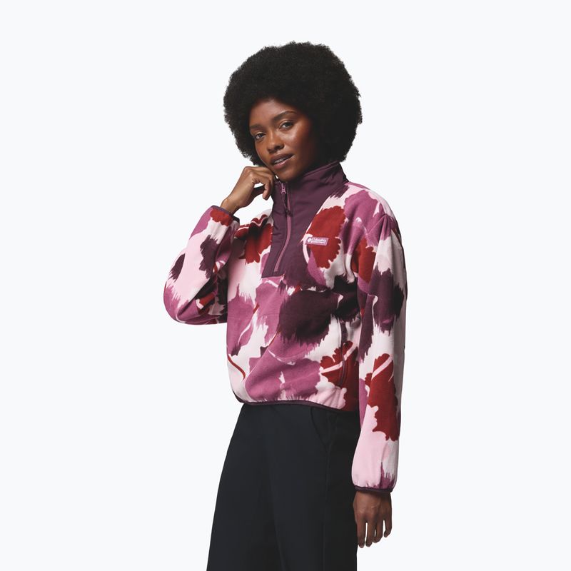 Pile donna Columbia Sequoia Grove II Printed Half Zip antique mauve ikatbloom 4