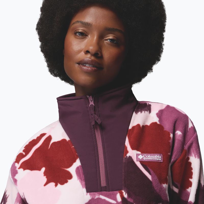 Pile donna Columbia Sequoia Grove II Printed Half Zip antique mauve ikatbloom 5
