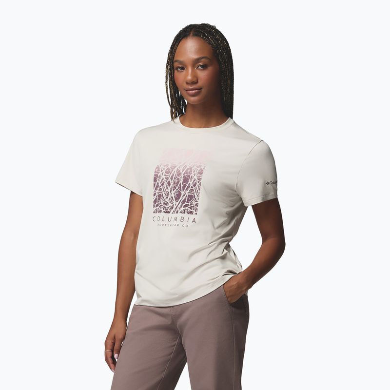 Maglietta da donna Columbia Parsons Point SS Graphic Tee dark stone heather/treescape 4