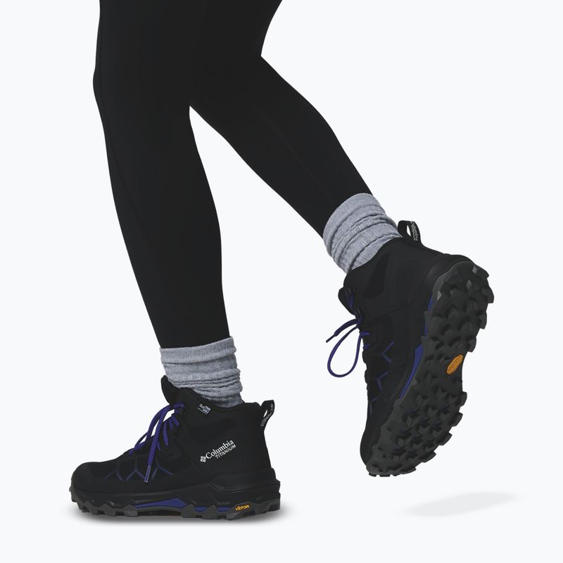 Scarpe da trekking donna Columbia Peakfreak Titanum Outdry Mid black/purple quartz 6