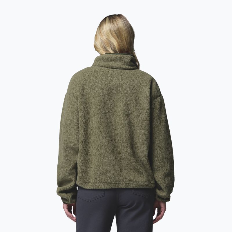 Pile donna Columbia Helvetia II Cropped Half Snap Fleece stone green/safari 3